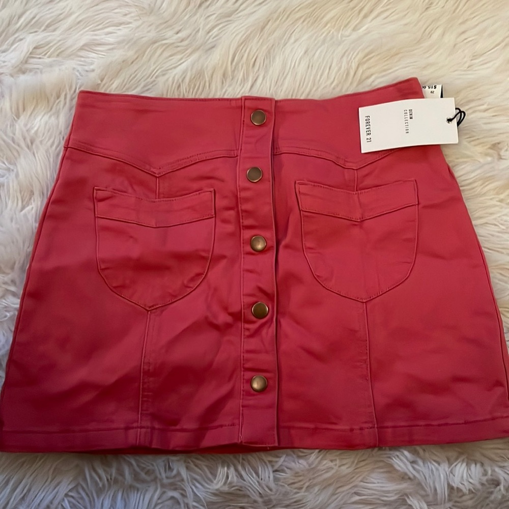 NWT SNAP UP STRETCH DENIM SKIRT size 29